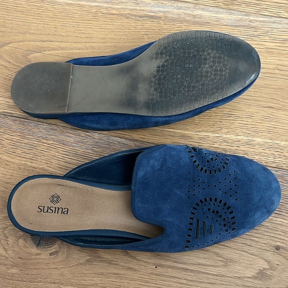 Susina blue suede slides 7.5 - Picture 4 of 4
